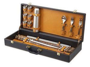 Подарочный набор, цвет: коричневый, серебристый