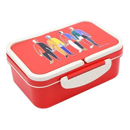 Ланчбокс (контейнер для еды) Inar из пшеничного волокна, красный