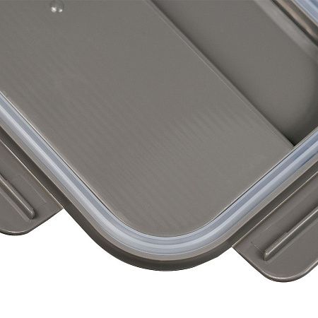 Герметичный контейнер для еды (ланч бокс)  BON VOYAGE, пластиковый, серый, 1100 мл.