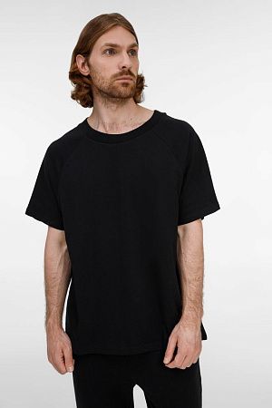 Футболка унисекс оверсайз T2, черная, размер M/L