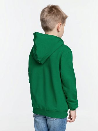 Толстовка с капюшоном детская Kirenga Kids, зеленая, размер 10 лет (130-140 см)