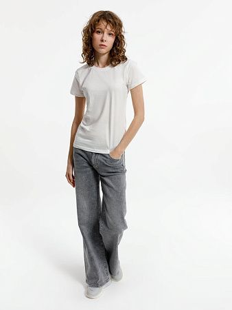 Футболка женская T-bolka Lady, белая (теплый оттенок), размер L