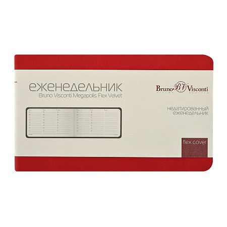 Еженедельник недатированный А6 «Мегаполис Вельвет»