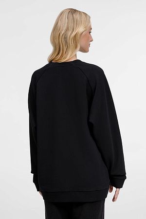 Свитшот унисекс Avenu, черный, размер XS/S