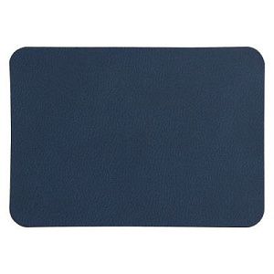 Шеврон Rectangle Latte Soft touch размер 50*70 мм, темно-синий, со скругленными углами