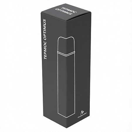 Термос вакуумный стальной Optimus  двухстеночный 500 мл, темно-серый
