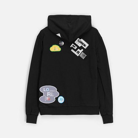 Толстовка с капюшоном Unit Kirenga, черная, размер 4XL