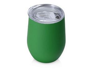 Вакуумная термокружка «Sense Gum», непротекаемая крышка, soft-touch, цвет: зеленый