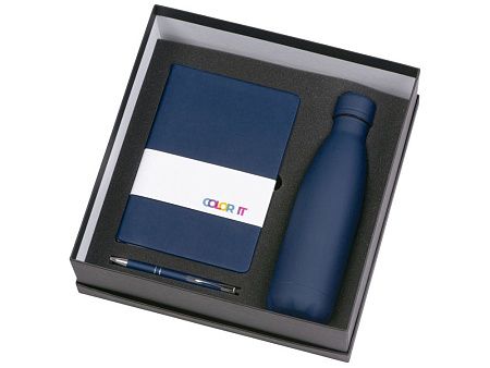Подарочный набор "Color it" с блокнотом, металлической ручкой и термобутылкой