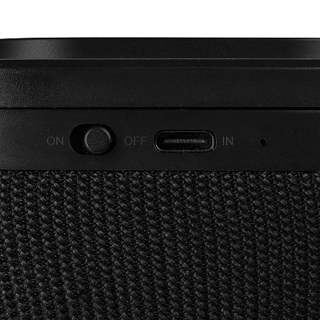 Колонка с беспроводной зарядкой Esca и подсветкой логотипа, черная