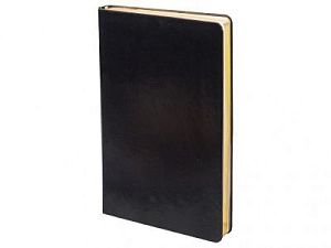 Ежедневник Flexy Pristine A5 в гибкой обложке,  недатированный,  черный с золотым срезом