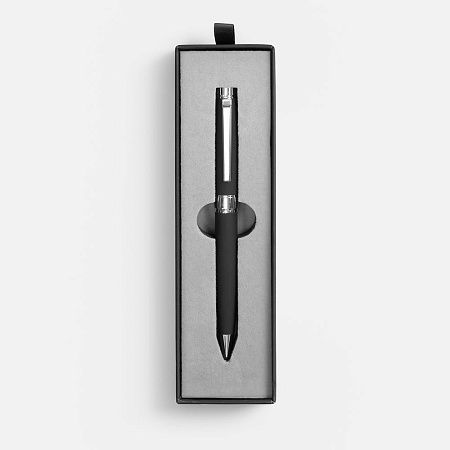 Ручка шариковая Broad Ring Soft Touch в футляре, черная