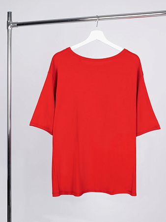 Футболка оверсайз унисекс Vozduh, красная, размер XL/2XL