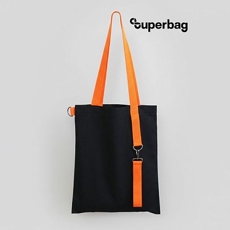Шоппер Superbag black с ремувкой 4sb