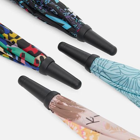 Зонт-трость Undercolor с полной запечаткой на заказ, с зелеными спицами