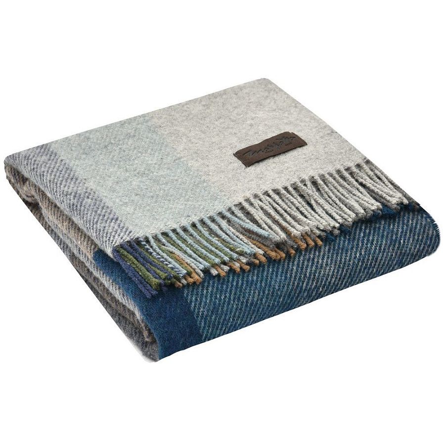 Плед Arequipa, синий с серым