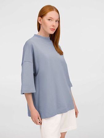 Футболка оверсайз унисекс T9, серая, размер XS/S