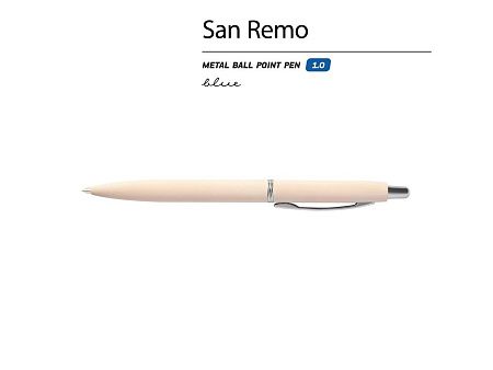 Ручка металлическая шариковая «San Remo», софт-тач