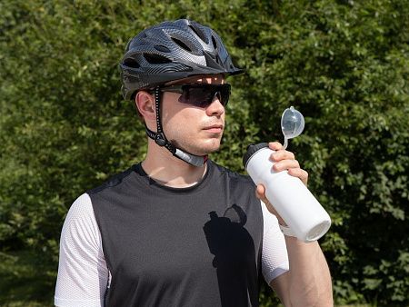 Бутылка для велосипеда Bikescape, белая с черным