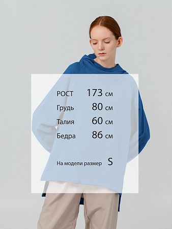 Худи унисекс Vozduh 1.0, синее, размер S