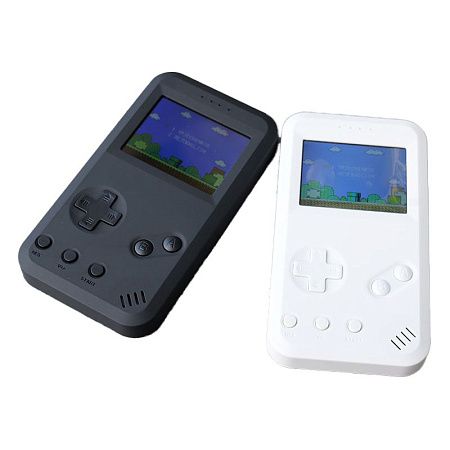 Внешний аккумулятор "Retro Game Player" с играми, 10 000 mAh, белый