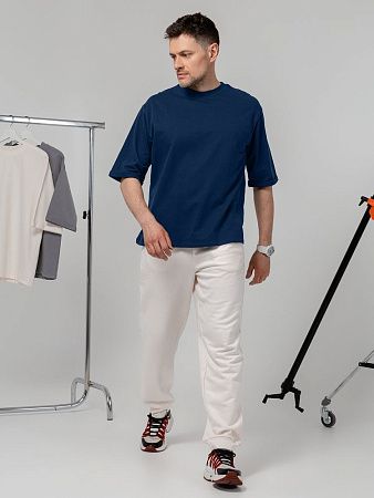 Футболка оверсайз унисекс Kosmos 2.0, темно-синяя, размер M/L