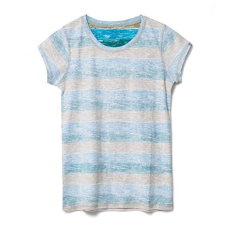 Футболка женская Rayet Lady двусторонняя, голубая с зеленым, размер S