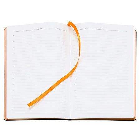 Ежедневник Bookmark, недатированный, черный с оранжевым