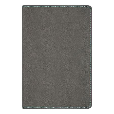 Ежедневник Flexy Latte Color А5, серый с голубым срезом и голубым форзацем, недатированный, в гибкой обложке