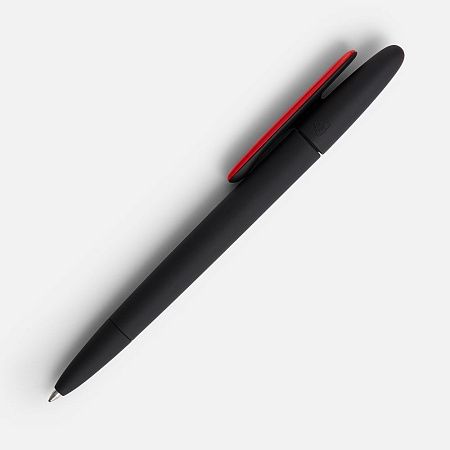 Ручка шариковая Prodir DS5 TRR-P Soft Touch, черная с красным