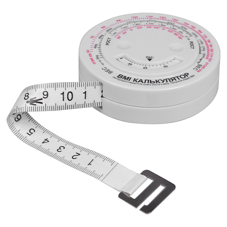 Рулетка Tools Healthy Lifestyle, 1,5 метра, белая, пластиковая, с мягкой лентой