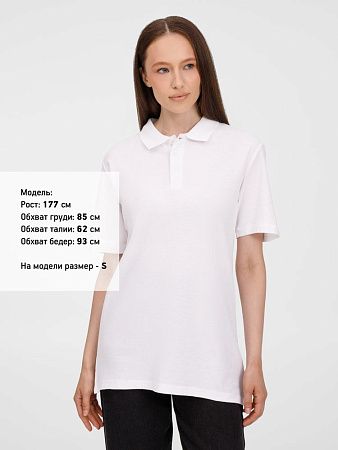 Рубашка поло унисекс Tervise, белая, размер S