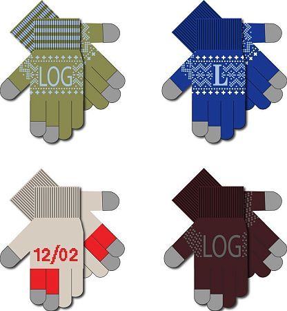 Сенсорные перчатки на заказ Guanti Tok, полушерсть, размер S/M