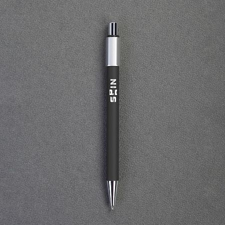 Ручка шариковая "Spin" с 6ти-гранным спиннером, покрытие soft touch