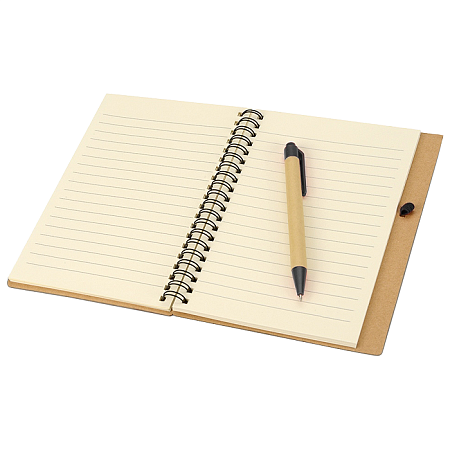 Блокнот B6 Easy Way, на пружине, в твердой обложке, c ручкой, черный