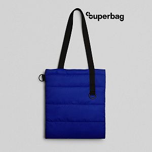 Шоппер Superbag Bubble New, со скрытой магнитной кнопкой (синий с черным)