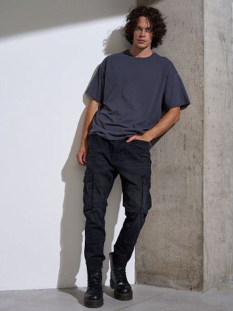Футболка Oversize Premium, темно-серая (антрацит), размер XL