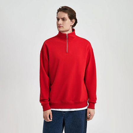 Толстовка на молнии унисекс FLOW, красная, размер M/L