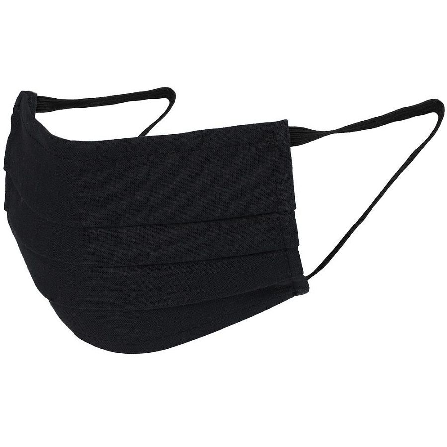Маска гигиеническая Respire, двухслойная, немедицинская, черная, размер M