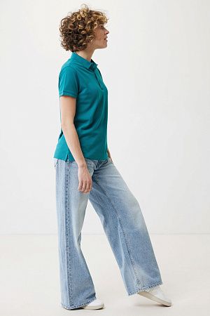 Женская рубашка поло Iqoniq Yosemite из переработанного хлопка-пике, унисекс, 220 г/м²