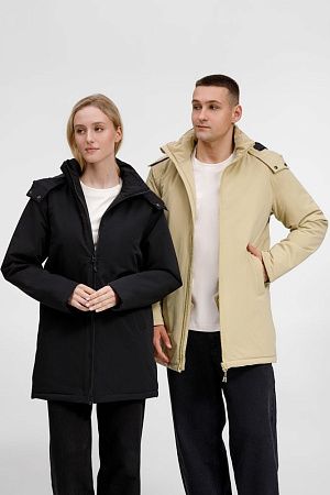 Куртка-парка унисекс Sfera, черная, размер L