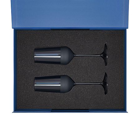 Подарочный набор 2 бокала для шампанского Sapphire в синей коробке