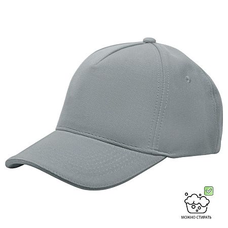 Кепка 5-панельная Ottoman 300, полиэстр, c серым сендвичем, темно-серая