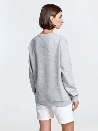 Свитшот унисекс Delta, серый меланж, размер S
