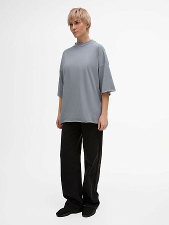 Футболка унисекс оверсайз T1, серая, размер XL/2XL