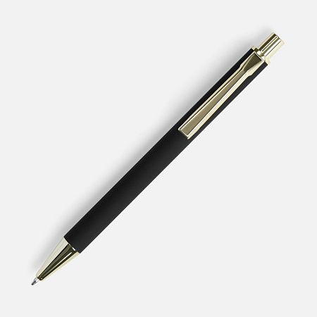 Ручка шариковая Lobby Soft Touch Gold, черная