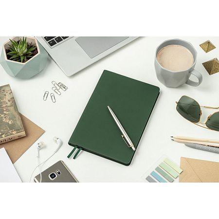 Ежедневник Flexy Soft А5, зеленый, недатированный, в гибкой обложке