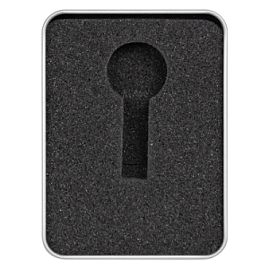 Футляр Valencia для флеш накопителя металлический, размер 11,5*8,5 см, серебристый