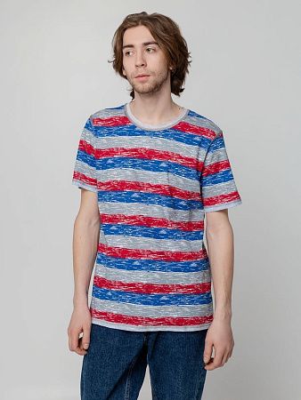 Футболка мужская Rayet двусторонняя, красная с синим, размер L