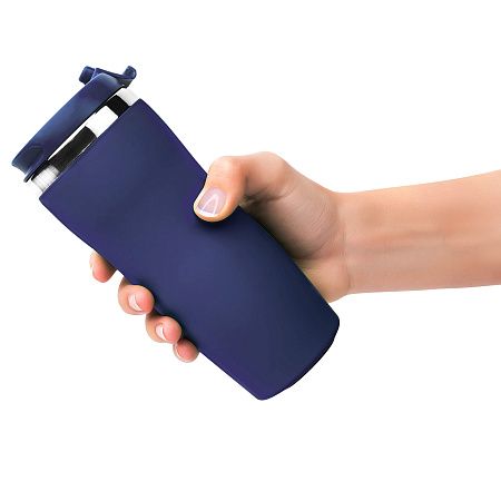 Термокружка SLIM SOFT COLOR 350мл. Темно-синяя с темно-синей крышкой 6030.14